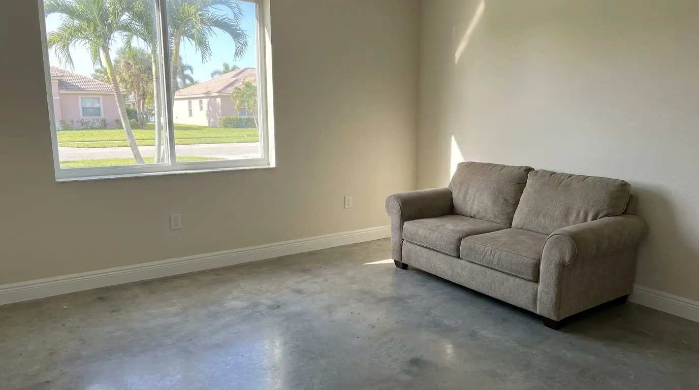 Same basement extracted, dried and repaired after cleanup